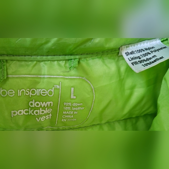 Be Inspired Down Packable down Vest L lime green (g5) - Picture 3 of 5